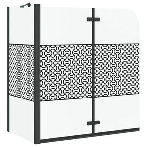 vidaXL Cerca de Banho Geom&eacute;trico Manual Preto 120 x 67 x 129 cm
