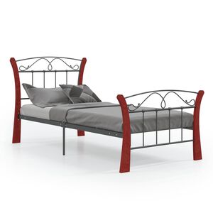 vidaXL Estrutura de cama 90x200 cm metal preto