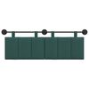 vidaXL Cabeceira Suspensa Riscas Verde Escuro 150 x 55 x 5 cm tecido