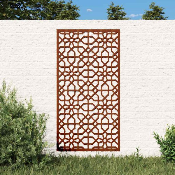 vidaXL Decora&ccedil;&atilde;o p/ muro de jardim 105x55 cm a&ccedil;o corten design &aacute;rabe