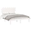 vidaXL Estrutura de cama 140x190 cm madeira maciça branco