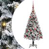vidaXL &Aacute;rvore de Natal Artificial Branco 120 cm PVC, A&ccedil;o e Pl&aacute;stico