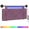 vidaXL Cabeceira suspensa Com luz LED Roxo Veludo