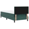 vidaXL Cama Box com colch&atilde;o Verde Escuro 90 x 190 cm Veludo