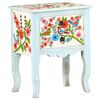 vidaXL Mesa de cabeceira pintada &agrave; m&atilde;o 40x30x50 cm mangueira maci&ccedil;a
