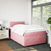 vidaXL Cama boxspring com colch&atilde;o 120x200 cm veludo rosa