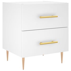 vidaXL Mesa de cabeceira 40x35x47,5 cm derivados de madeira branco