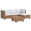vidaXL 5 unid. Conjunto de Lounge em Rattan com Almofadas GENDT