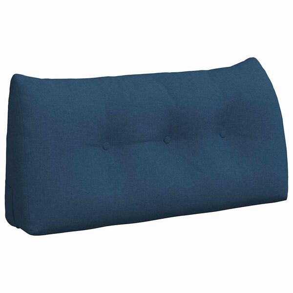 vidaXL Travesseiro para Costas Azul 100 x 24 x 50 cm tecido
