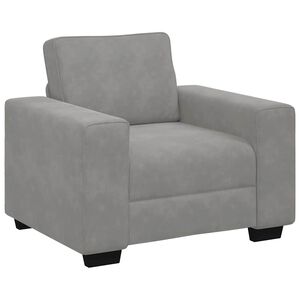 vidaXL Poltrona 100x77x82 cm veludo cinzento-claro