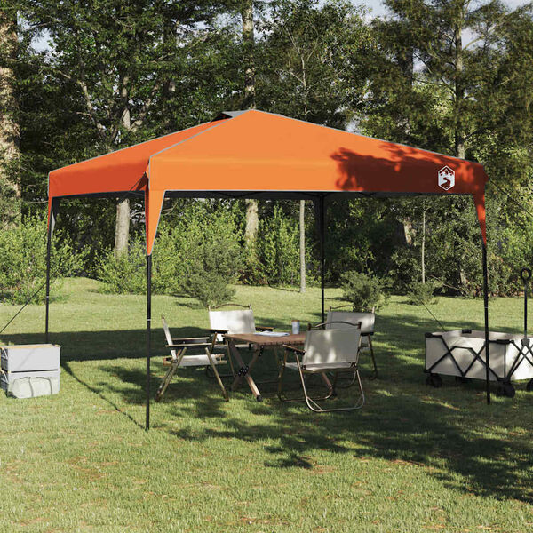 vidaXL Tenda de Toldo Manual Laranja 290 x 290 x 251 cm tecido