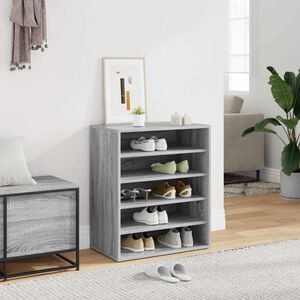vidaXL Sapateira 60x35x70 cm derivados de madeira sonoma cinza
