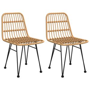 vidaXL Cadeiras de jardim 2 pcs 48x62x84 cm vime PE