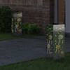 vidaXL Luz Solar LED de Caminho 2 pcs Galvanizado Galvanizado