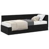 vidaXL Estrutura de Cama de Canto com Colch&atilde;o 2 pcs Preto Veludo