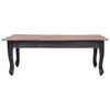 vidaXL Mesa de centro 120x60x45 cm madeira de mogno maci&ccedil;a preto