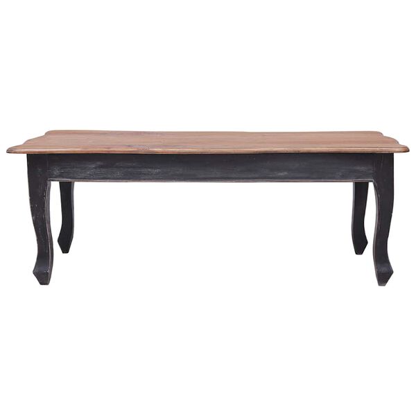 vidaXL Mesa de centro 120x60x45 cm madeira de mogno maci&ccedil;a preto