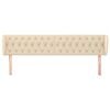 vidaXL Cabeceira de cama c/ abas tecido 183x23x78/88 cm creme
