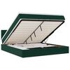 vidaXL Estrutura de cama otomana com colch&atilde;o 180x200 cm verde escuro