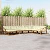 vidaXL Conjunto de Sof&aacute;s para Exterior 8 pcs Natural e Creme