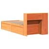 vidaXL Cama sem colch&atilde;o 75x190 cm madeira de pinho maci&ccedil;a castanho-mel