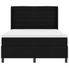 vidaXL Cama Box Spring LED com colch&atilde;o Preto 160 x 200 cm tecido