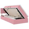 vidaXL Cama de Armazenamento LED com Colch&atilde;o Rosa 90 x 190 cm Veludo