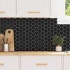 vidaXL Azulejo hexagonal 20 pcs Preto 30 x 30 cm Poliuretano e PET