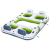 Bestway Ilha Flutuante Hydro-Force Branco e Azul e Verde 302 x 219 cm