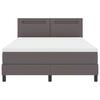 vidaXL Cama Box com colch&atilde;o Cinzeto 160 x 200 cm Couro sint&eacute;tico