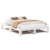 vidaXL Cama sem colch&atilde;o 150x200 cm madeira de pinho maci&ccedil;a branco