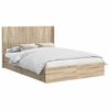 vidaXL Estrutura de Cama com Armazenamento e Cabeceira Carvalho Sonoma