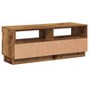 vidaXL Móvel de TV com luzes LED derivados de madeira madeira velha