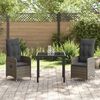 vidaXL Conjunto de Jantar para Jardim 3 pcs Cinzeto Rattan Sint&eacute;tico