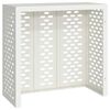vidaXL Capa de Ar Condicionado Branco 110 x 50 x 105 cm A&ccedil;o