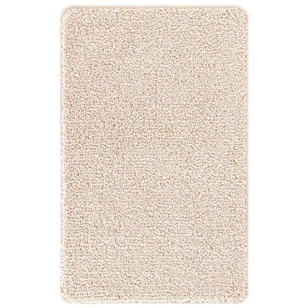 vidaXL Tapete de Banho Antiderrapante Creme 60 x 90 cm PP
