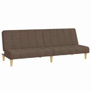 vidaXL Sof&aacute;-cama de 2 lugares tecido cinzento-acastanhado