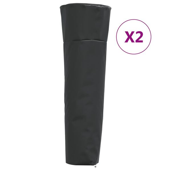 vidaXL Capas p/ aquecedor forma pirâmide 2pcs 86x47x241cm oxford 420D