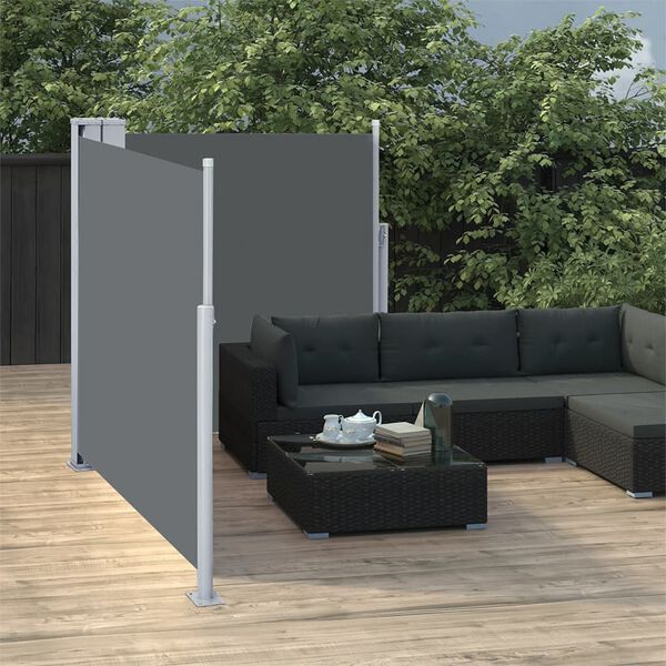 vidaXL Toldo lateral retrátil 100x600 cm antracite