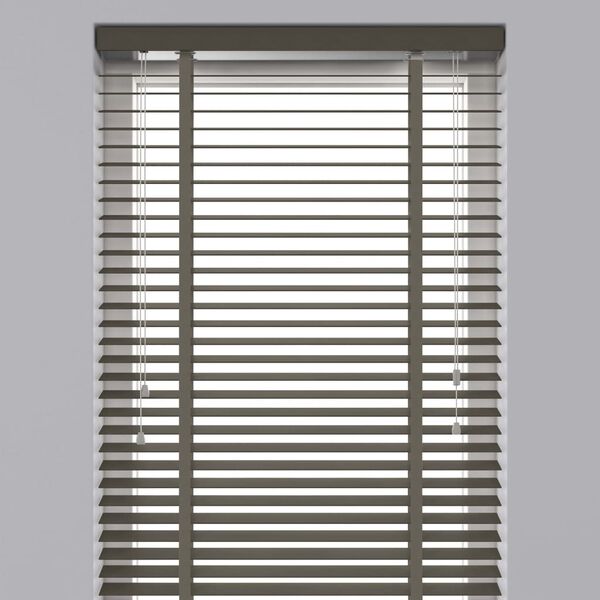 Decosol Persianas horizontais madeira 50mm 80x180cm cinza-acastanhado