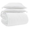 vidaXL Conjunto de Edredom com travesseiro 3 pcs Branco Pena de ganso