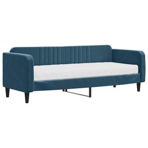 vidaXL Sof&aacute;-cama com colch&atilde;o 80x200 cm veludo azul