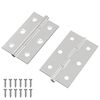 vidaXL Dobradi&ccedil;a Liso 2 unid. Prateado 58 x 35 x 1 mm A&ccedil;o