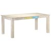 vidaXL Mesa de jantar 180x90x76 cm madeira de mangueira maciça branco