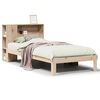 vidaXL Cama com estante sem colch&atilde;o 100x200 cm pinho maci&ccedil;o