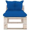 vidaxL Conjunto lounge de paletes p/ jardim 6 pcs c/ almofad&otilde;es pinho