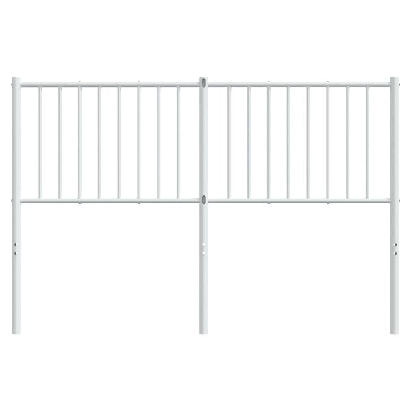vidaXL Cabeceira de cama 135 cm metal branco