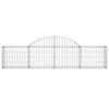 vidaXL Cestos gabião arqueados 18pcs 200x30x40/60 cm ferro galvanizado
