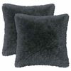 vidaXL Almofada com travesseiro HEERLEN 2 unid. Antracite Fleece PV