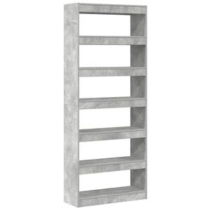 vidaXL Gabinete de Livros 6 n&iacute;veis 80 x 30 x 198 cm Cinzento